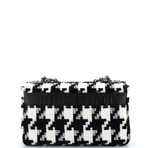 Christian Dior Caro Bag Macro-Houndstooth Fabric Medium Black, White - Picture 3 of 7